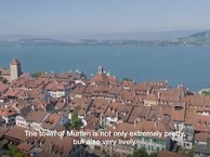 Town,  countryside,  Lake Murten